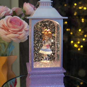 Automatic Water Spinner Princess Snow Globe Lantern – No Shaking Glitter Light, Lighted Fairytale Birthday Gift for Girls