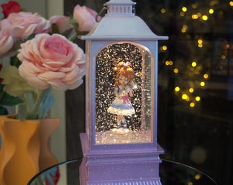 Automatic Water Spinner Princess Snow Globe Lantern – No Shaking Glitter Light, Lighted Fairytale Birthday Gift for Girls