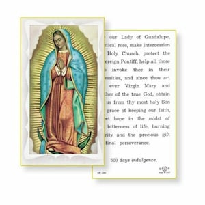 Our Lady of Guadalupe Holy Card