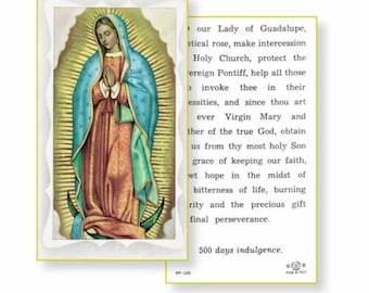 Our Lady of Guadalupe Holy Card