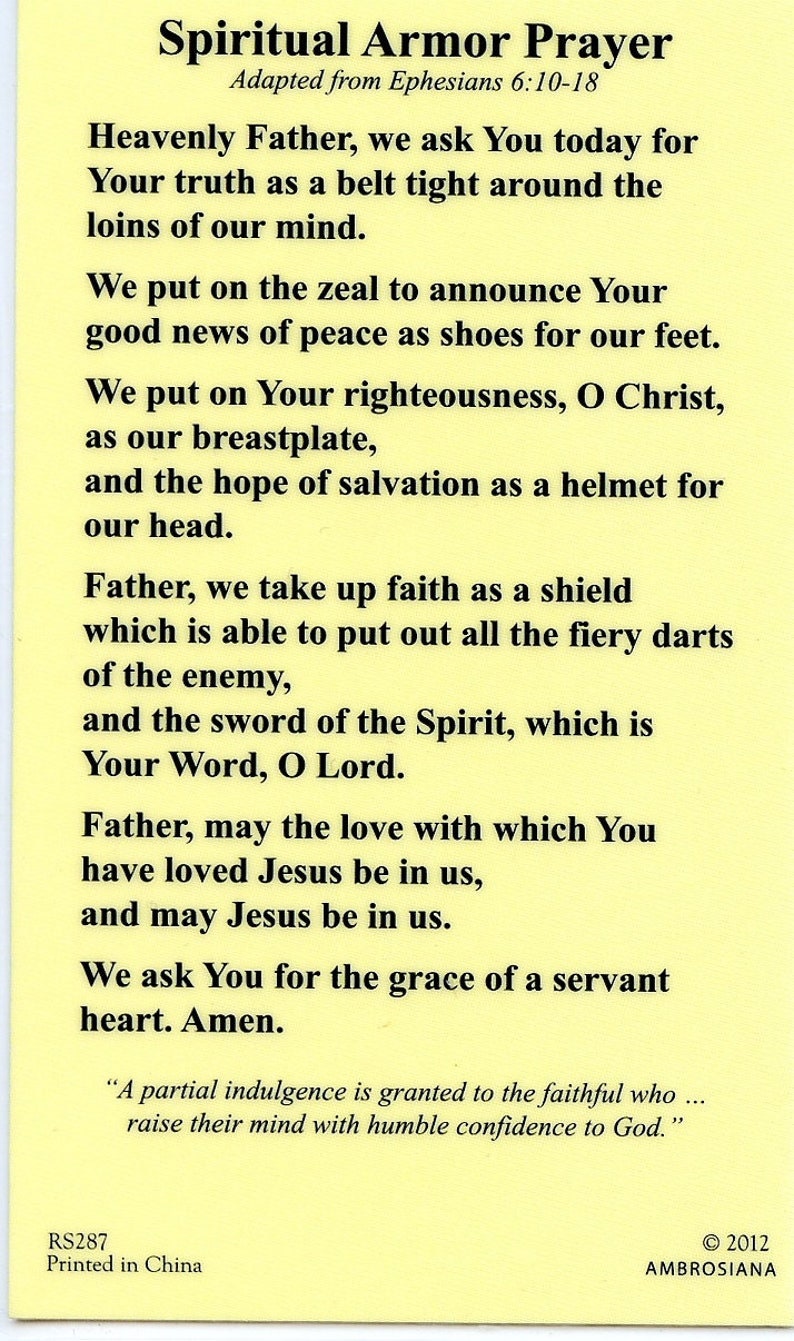 Laminated Saint Michael Holy Card image 2