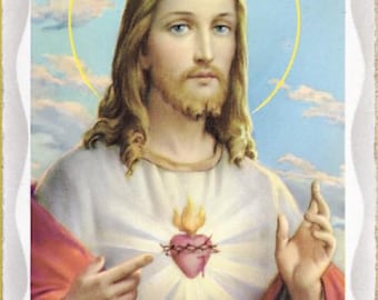 Sacred Heart of Jesus Holy Card