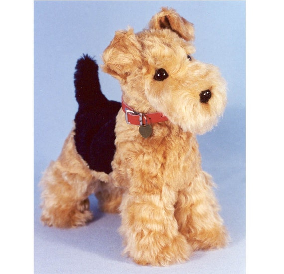 Items similar to Airedale SEWING PATTERN for Mohair Welsh Terrier Plushie Stuffed Animal Toy