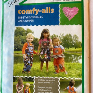 Op de afbeelding: Sew Baby! patroon F706 voor comfortabele rompertjes en overalls. Het patroon omvat maten van 6 maanden tot 4 jaar en biedt ontwerpmogelijkheden zoals zakken, patches en een ruche.