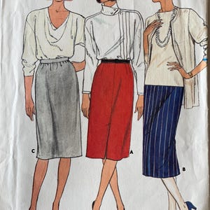 New Uncut FF Size 12-16 Misses 1980s Skirts Sewing Pattern, Butterick 3427