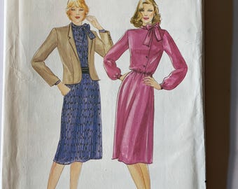 新しい未カットサイズ 14 ミセス ジャケット & ドレス ソーイング パターン、Butterick 4051