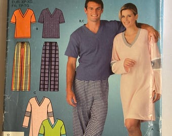 Simplicity 4060 未裁断 大人用パンツ＆ニットナイトシャツまたはトップス型紙