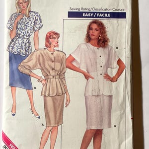 New Uncut Size 12-16 Misses Top & Skirt Sewing Pattern, Butterick 5995