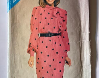 新しい未カットサイズ 8-12 ミセスドレス & ネクタイ縫製パターン、Butterick 5347