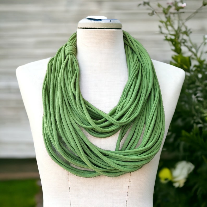 Kiwi Infinity Multi Strand T shirt Jersey Scarf image 1