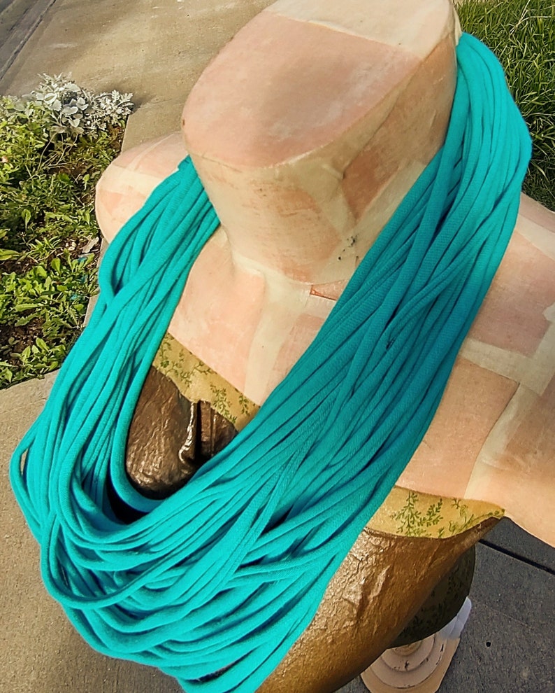 Jade Infinity Multi Strand T shirt Jersey Scarf image 2