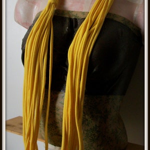 Yellow Infinity Multi Strand T shirt Jersey Scarf image 5