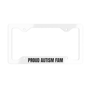 Sleek Metal Nummernschild Rahmen | Stolze Autismus Fam - Autismus Mama Geschenk, Autismus Papa Geschenk, Autismus Bewusstsein, Autismus Unterstützung