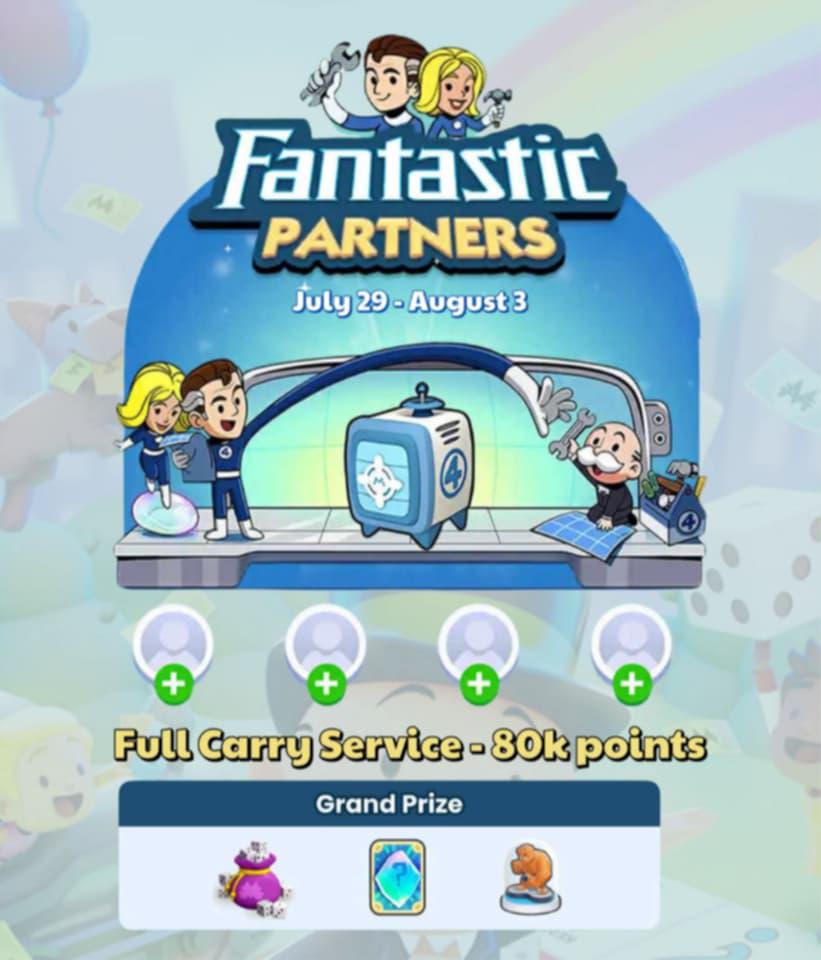 Fantastic Partner's event Full Carry (One Slot per Order) July 29th-Aug 03
