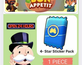 4 STAR monopoly stickers