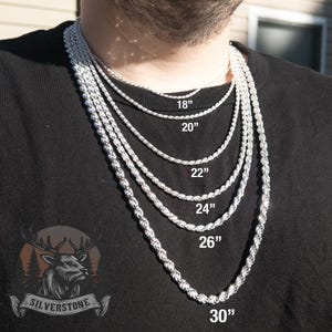 3mm Sterling Twisted DNA Chains - 16 3mm Sterling Twisted DNA Chains - 16