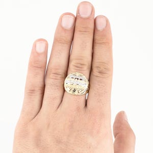 10K Last Supper Ring, Real Solid 10K Gold Ring, Jesus Ring, Christian Jewelry, Men's Gold Ring, Two Tone Gold Ring, Religious Gold Ring, Men's Round Ring, Faith Ring, Gold Christian Ring, Last Supper Jewelry, Religious Gift for Men, 10K Gold Men's Ring, Solid Gold Jesus Ring, Christian Statement Ring, Unique Gold Ring, Gold Ring for Men, Catholic Jewelry, 10K Solid Gold Ring, Spiritual Gold Ring, Christian Gift, Men's Religious Jewelry, Last Supper Gold Ring