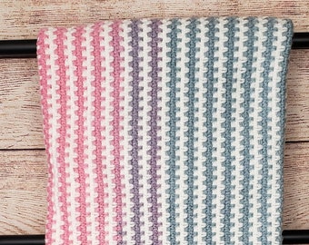 READY TO SHIP! Striped Crochet Baby Blanket