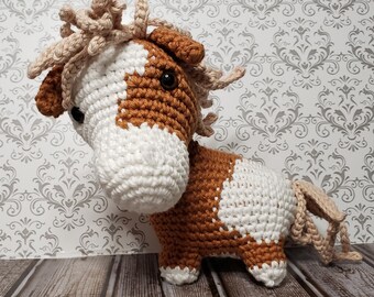 READY TO SHIP! Pony Amigurumi, Crochet Horse, Stuffie, Stuffy, Plushie, Ready to Ship