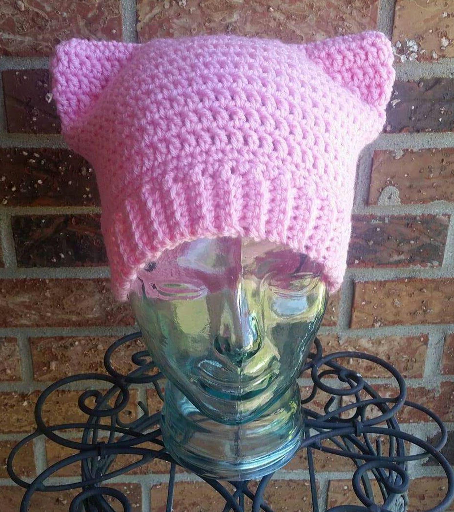 Cat Ear Beanie Kitten Ears Hat Crochet Hat Pussy Hat Etsy 