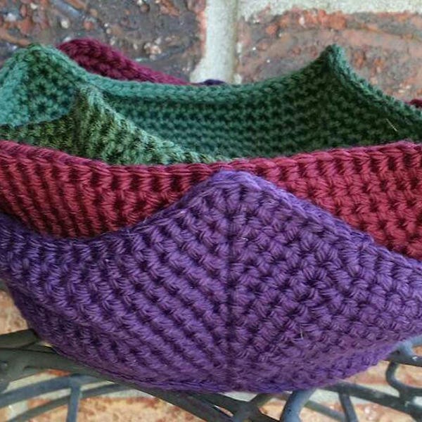 Crochet Bowl Covers, Microwaveable, Cotton Bowl Holders, Microwave Hot Pad, Pot Holder,