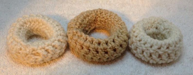crochet sock bun in three sizes and many color options