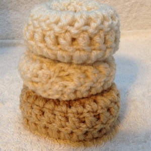 crochet sock bun in three sizes and many color options
