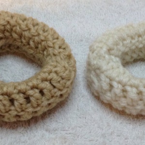 crochet sock bun in three sizes and many color options