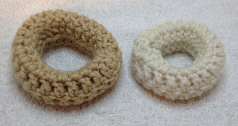 crochet sock bun in three sizes and many color options