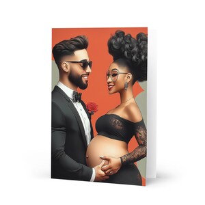 faire-part de grossesse parfait | Conception élégante de couple | Parfait pour les révélations de genre
