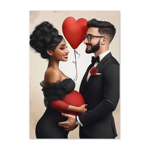 Faire-part de grossesse élégant de Zazzle.be Liste d'envies Vous avez des idées ? Conception de ballon coeur | Parfait pour les révélations de genre et les baby showers