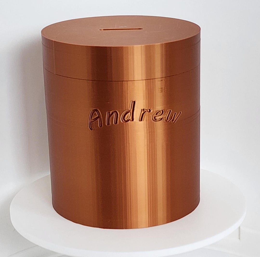 Change Container 3D Printed Coin Bank With Optional Name ...