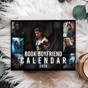 Book Boyfriends Art 2026 Yearly Wall Calendar Monthly, Throne Of Glass Art Sjmaas Merch Book Lover 2026 Calendar, New Year Gifts