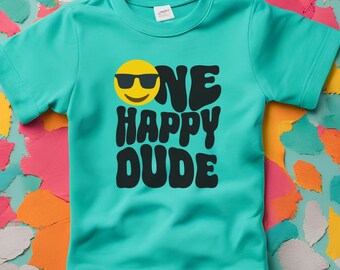 One Happy Dude | Smiley Face SVG | Happy Face SVG | Perfect for One Happy Dude Birthday & Shirt Crafts!
