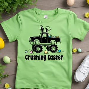 SVG Pâques garçons | Camion de Pâques SVG | Chemise de Pâques pour petit garçon | Pâques drôle SVG | Pâques Monster Truck de Pâques | Petit garçon Pâques