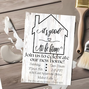 Housewarming-uitnodiging | Aanpassen op canvas | Housewarming-uitnodiging | Uitnodiging bewerken en afdrukken | Housewarming-uitnodiging, digitaal