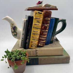 Limited Edition Poetry Lovers Teapot by Tony Carter Made in England  / Teapot Lover Gift / Teapot Made of Books