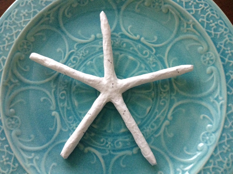 Paper mache Starfish red starfish upcycled starfish Etsy