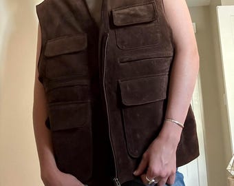 Handmade Leather Vest | Genuine Sheepskin  | Outwear | Unisex Style |