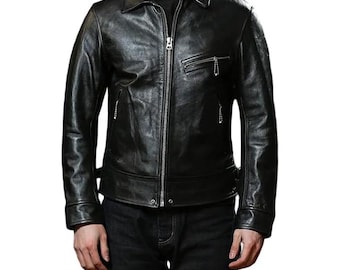Men’s Sheepskin Biker Leather Jacket | Handmade Outwear Style |
