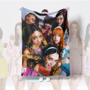 Katseye Blanket | Katseye Plush Blanket | Katseye Merch | Katseye | Katseye gift for her | Katseye Manon | KATSEYE | Katseye Sophia | Megan