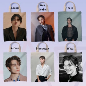 Seventeen Tragetasche | SVT Custom Canvas Tasche | Kpop Seventeen | Seventeen Merch | Mingyu SVT | Yoon Jeonghan | Hoshi | Schaufeln