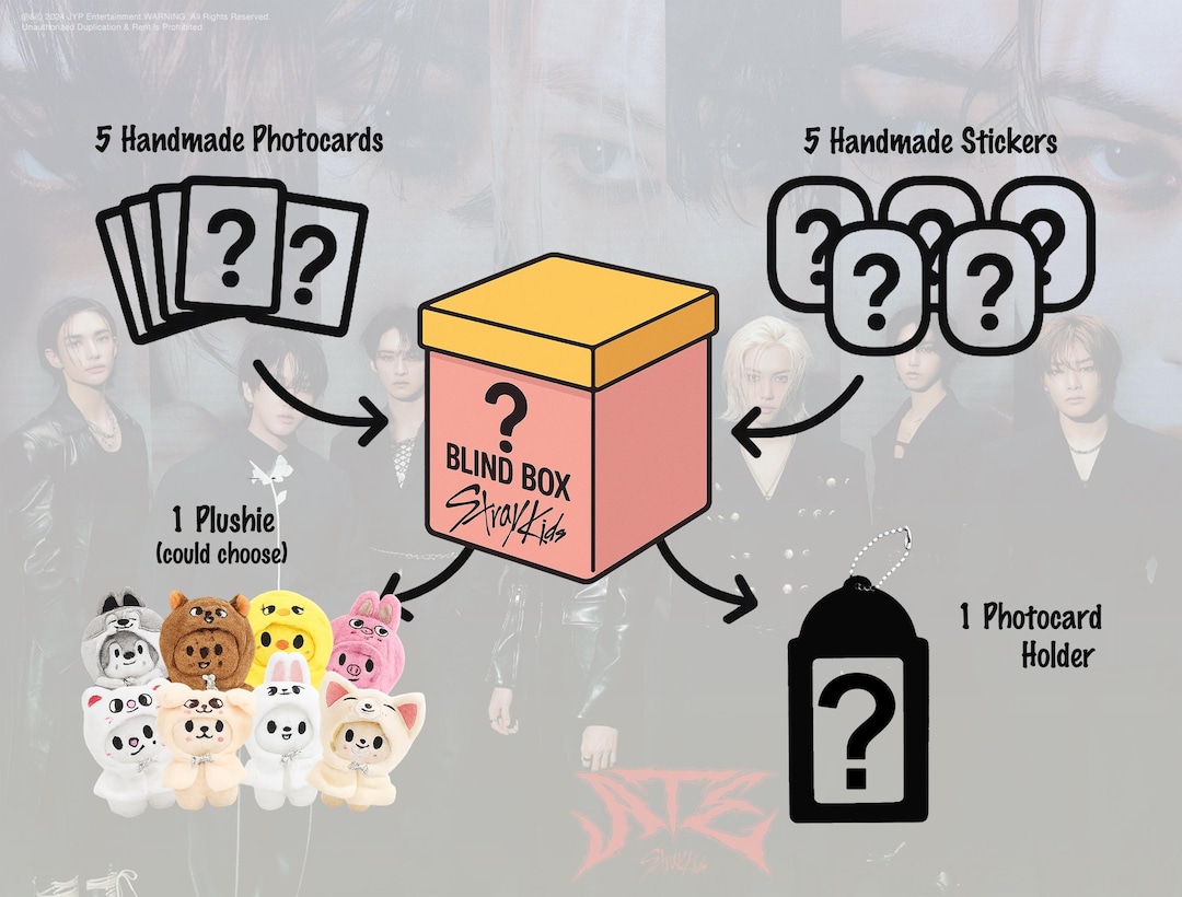 Stray Kids Gift Box, Handmade Plushie, Stickers, Photocards - Etsy