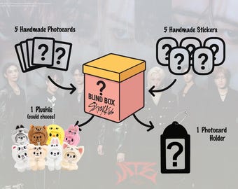 Cadeaudoos verdwaalde kinderen, handgemaakte knuffel, stickers, fotokaarten