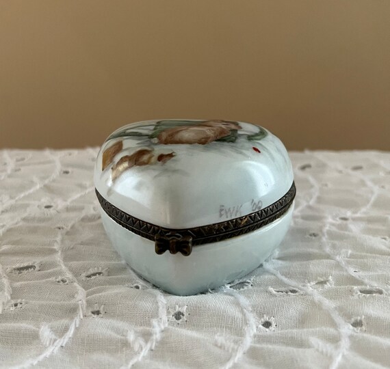 Vintage Bunny Trinket Jewelry Box ~ Ceramic ~ Rab… - image 6