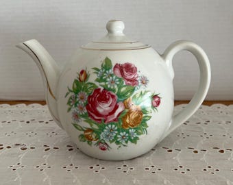 Vintage Ceramic Teapot ~ Japan ~ Pink Roses