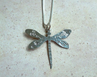 Silver-Filled Dragonfly Necklace