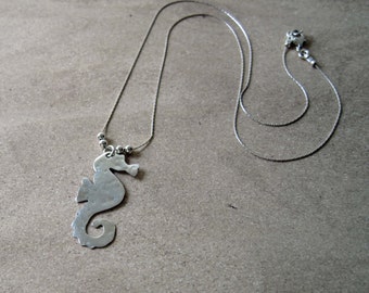 Sterling Silver Seahorse Pendant Necklace