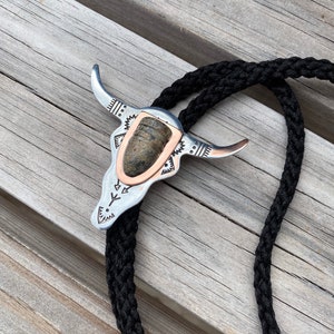 Civil War Bullet Longhorn Necklace
