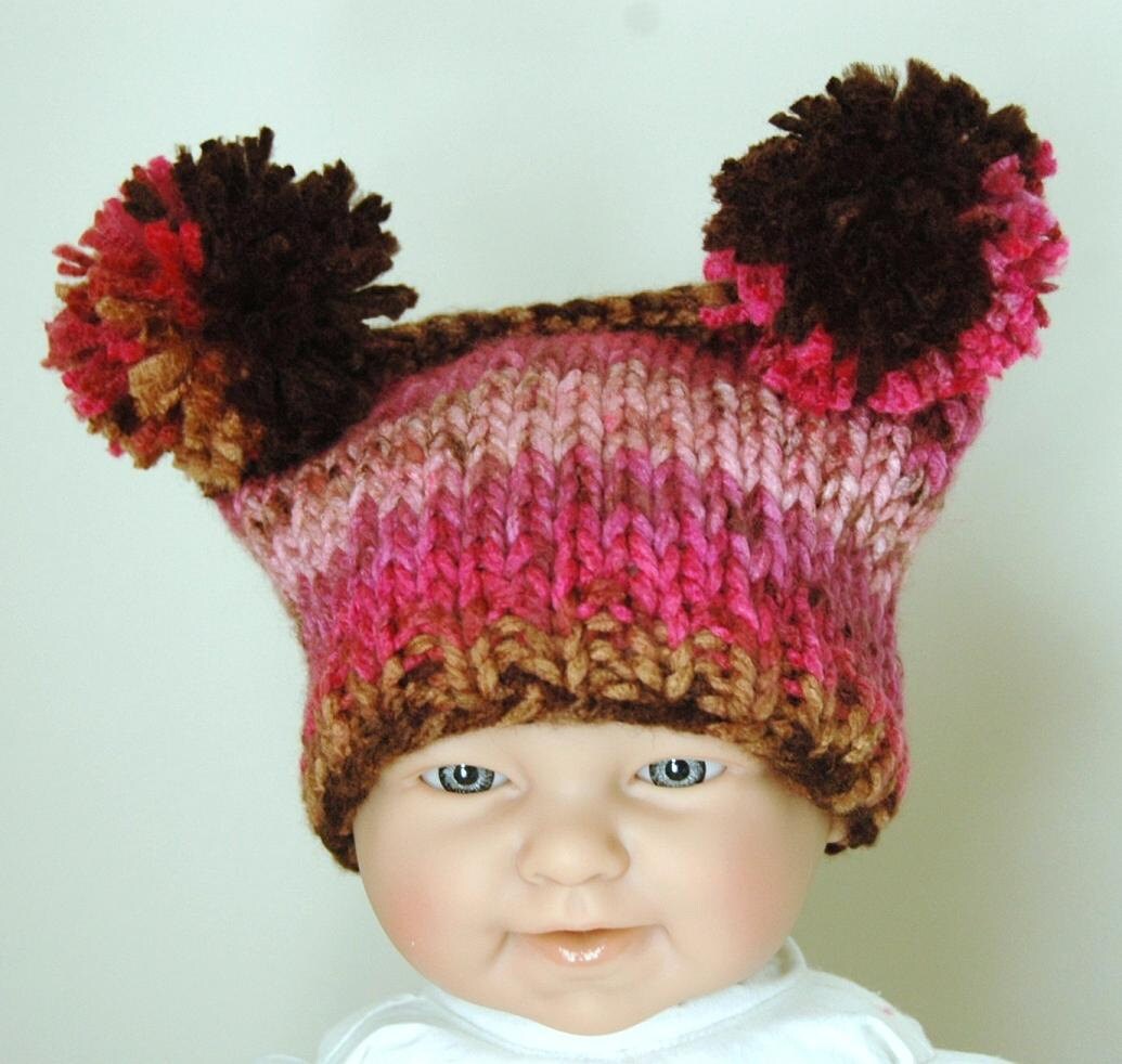 KNITTING PATTERN Baby Jester Hat With Pom Poms PDF Etsy